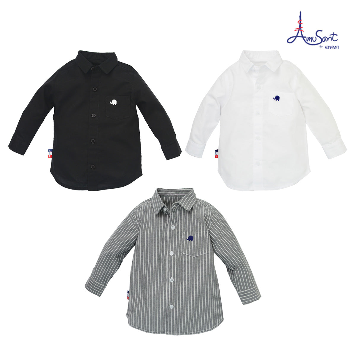Amusant เสื้อเชิ๊ตแขนยาว สำหรับ 6 เดือน - 8 ขวบ
