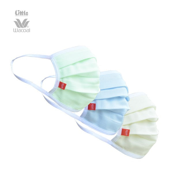 หน้ากากอนามัยผ้าสาลู Cotton bamboo 1 แพ็ค บรรจุ 3 ชิ้น Little wacoal