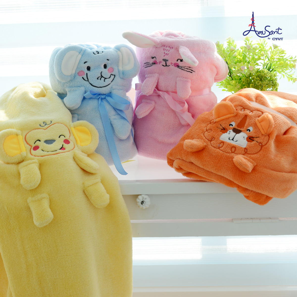 Amusant ผ้าห่มหน้าตุ๊กตา ขนาด 100*150 ซม.
