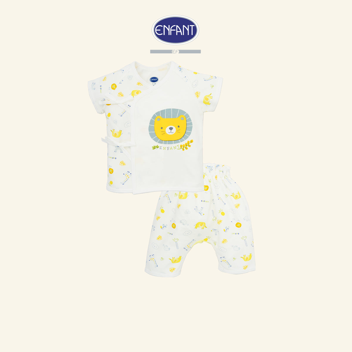ENFANT ชุดผูกแขนยาว ซาฟารี แรกเกิด-6เดือน รุ่นEB1JS5