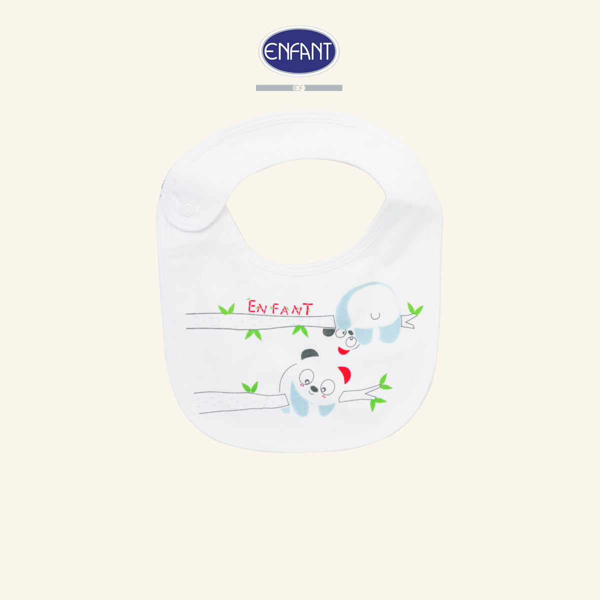 ENFANT ผ้ากันเปื้อนเด็กเล็กฟรีไซซ์ ลายแพนด้า รุ่นEA5JM0