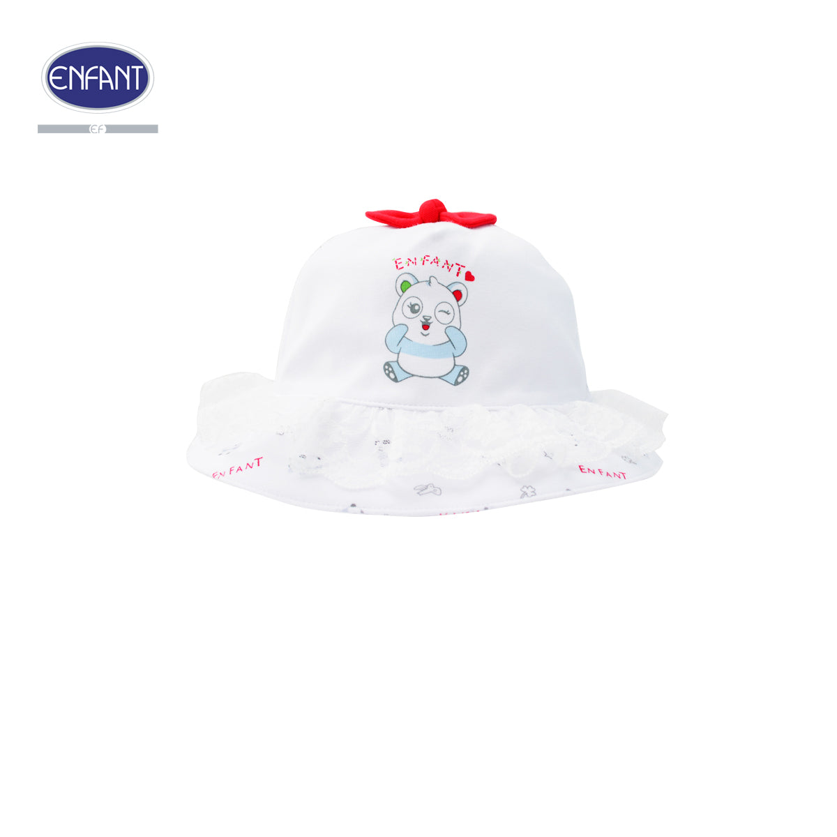 ENFANT หมวกเด็กหญิงสำหรับ3เดือน-1ขวบ ลายแพนด้า รุ่นEA7JM8