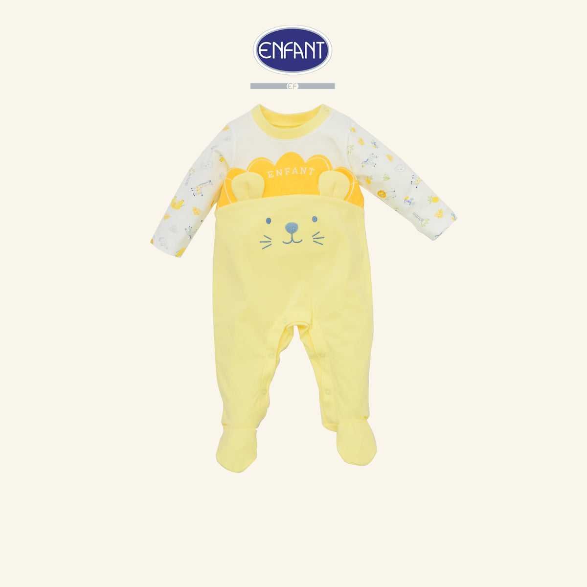 ENFANT ชุดบอดี้สูทสิงโต แขนยาว ซาฟารี แรกเกิด-6เดือน รุ่นEB8JS4