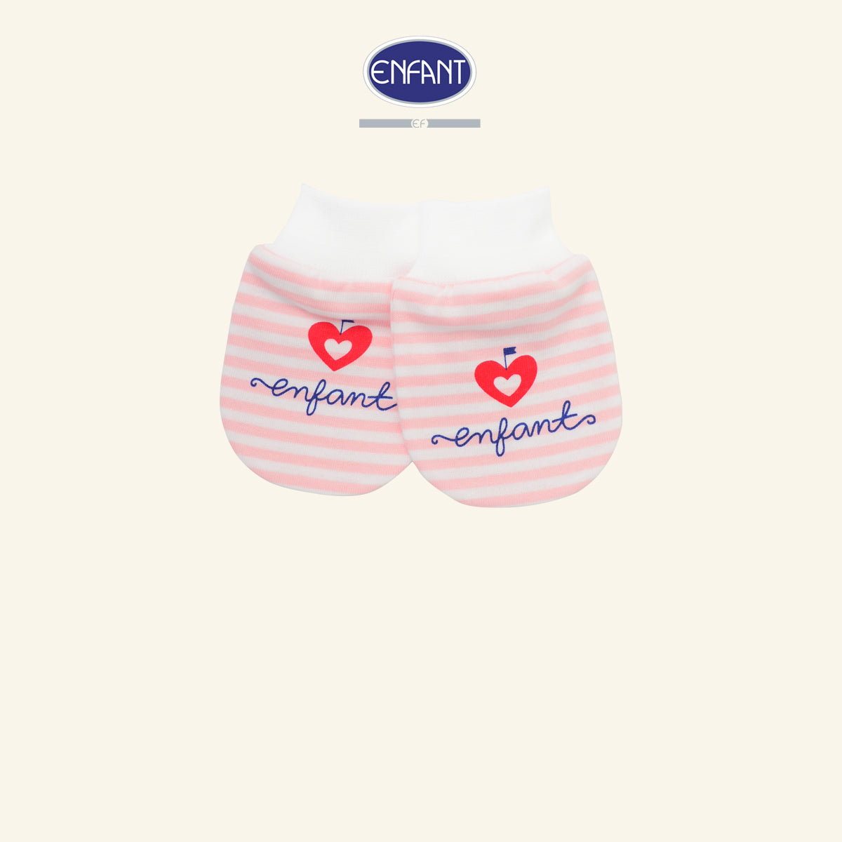 ENFANT ถุงมือ-ถุงเท้า ลายทหารเรือ ชมพู-ฟ้า ฟรีไซซ์ รุ่นEB9JP0-EB9JP1