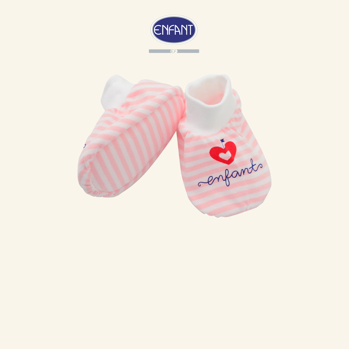 ENFANT ถุงมือ-ถุงเท้า ลายทหารเรือ ชมพู-ฟ้า ฟรีไซซ์ รุ่นEB9JP0-EB9JP1
