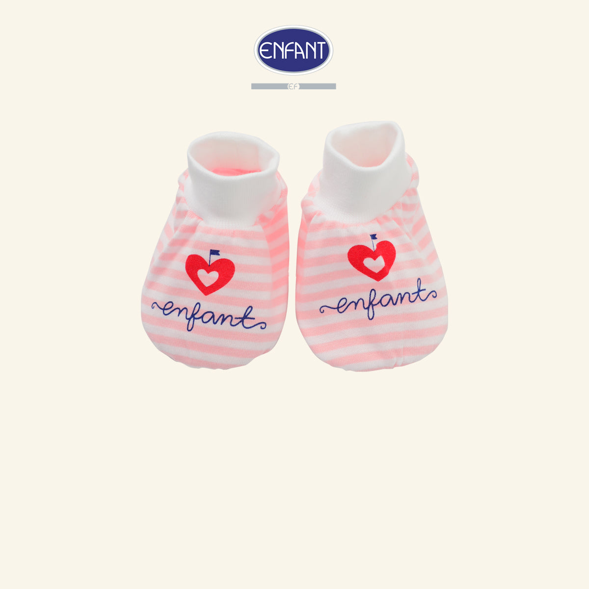 ENFANT ถุงมือ-ถุงเท้า ลายทหารเรือ ชมพู-ฟ้า ฟรีไซซ์ รุ่นEB9JP0-EB9JP1