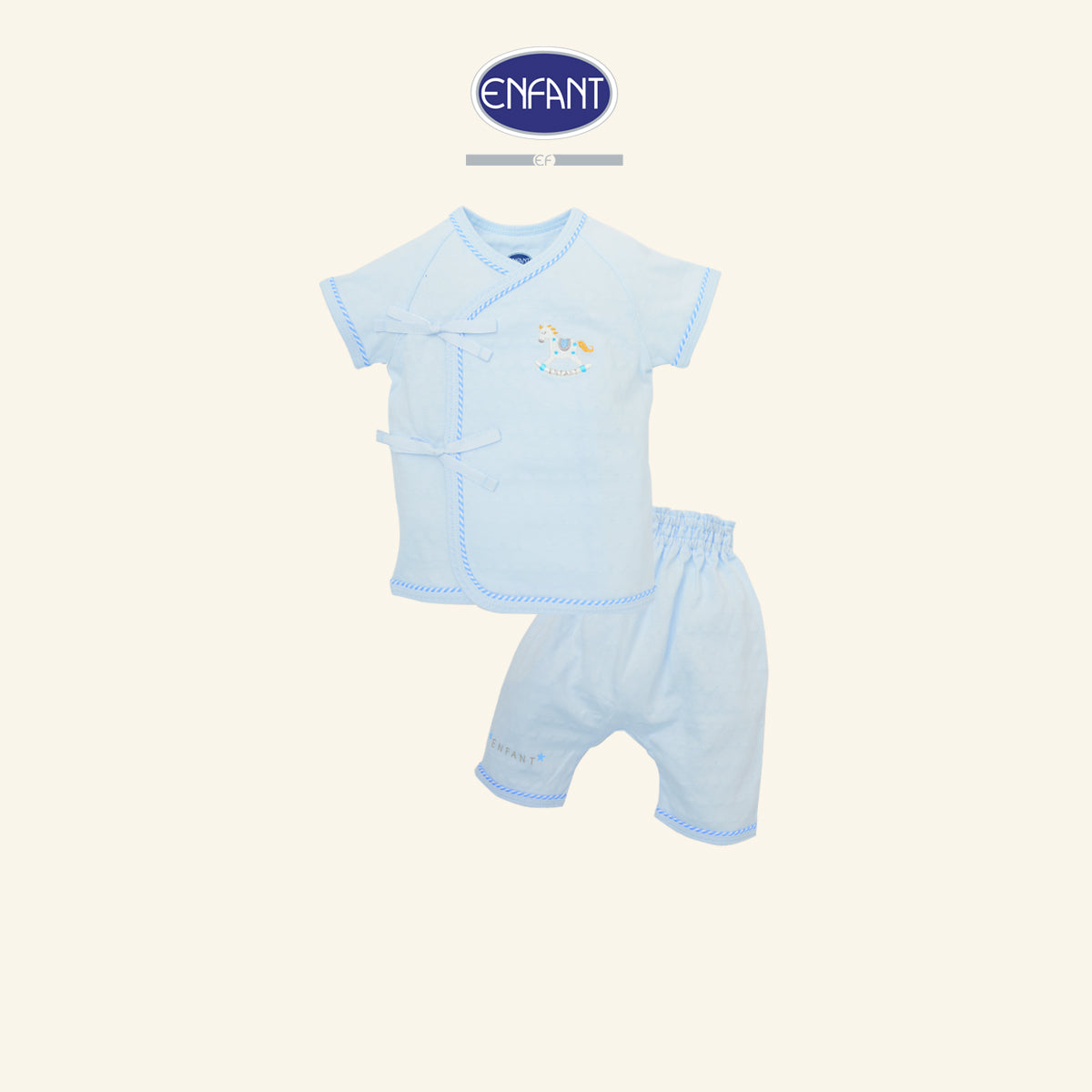ENFANT ชุดเสื้อป้าย & กางเกงขายาว สำหรับเด็กแรกเกิด EB1JJ5