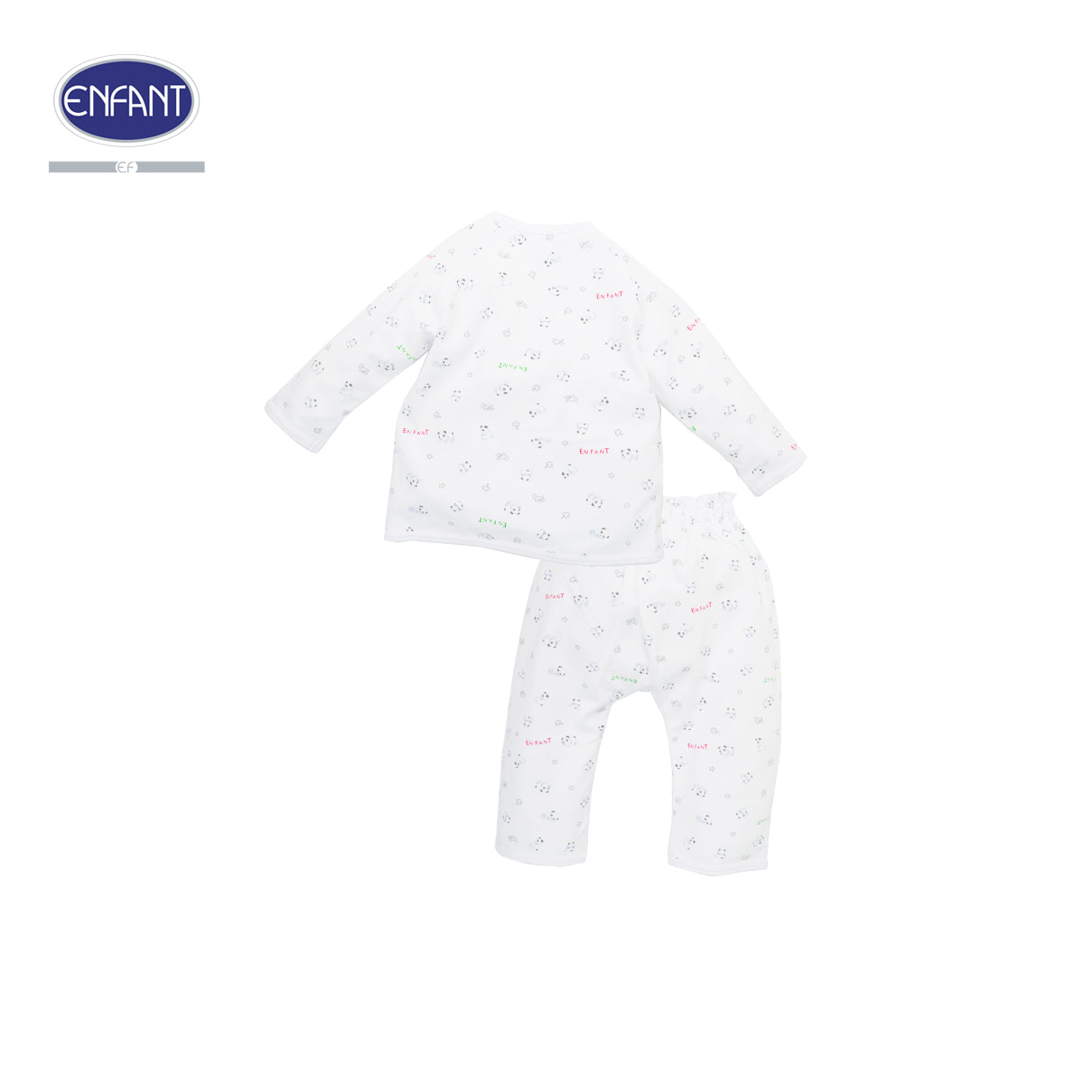 ENFANT ชุดกระดุมแขนยาวสำหรับ3เดือน-2ขวบ ลายแพนด้า รุ่นEB1JM6