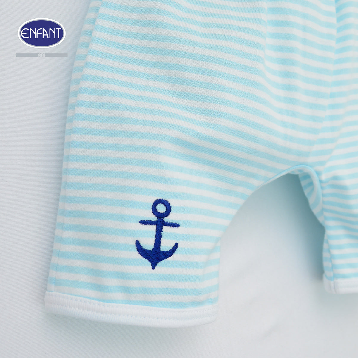 ENFANT ชุดเสื้อผูกป้ายเด็กชาย ลายทหารเรือ แรกเกิด-6เดือน ฟ้า รุ่นEB1JP5