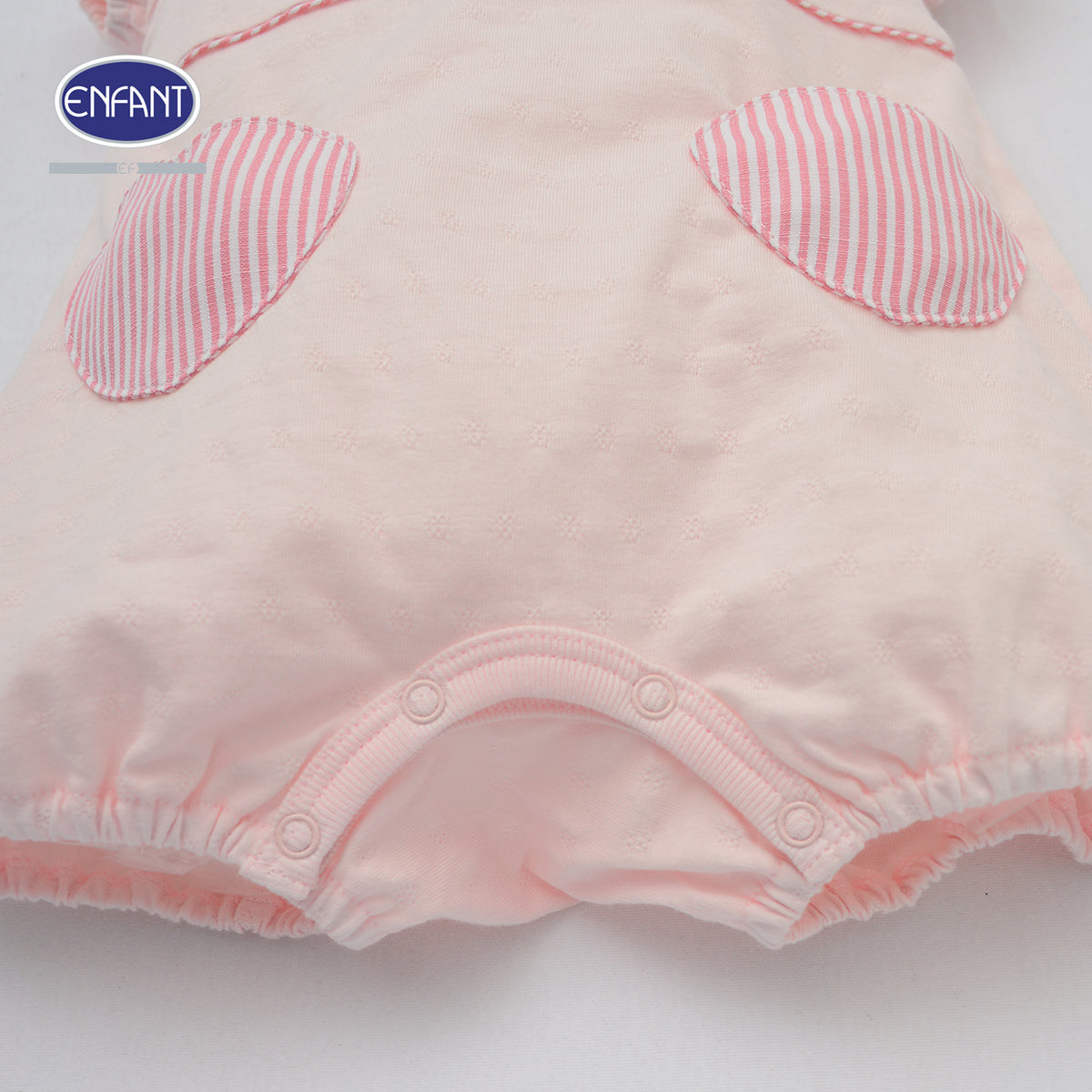 ENFANT ชุดหมีเด็กหญิงผ้า Cotton Jacquard สีชมพูหวาน EB8JJ2