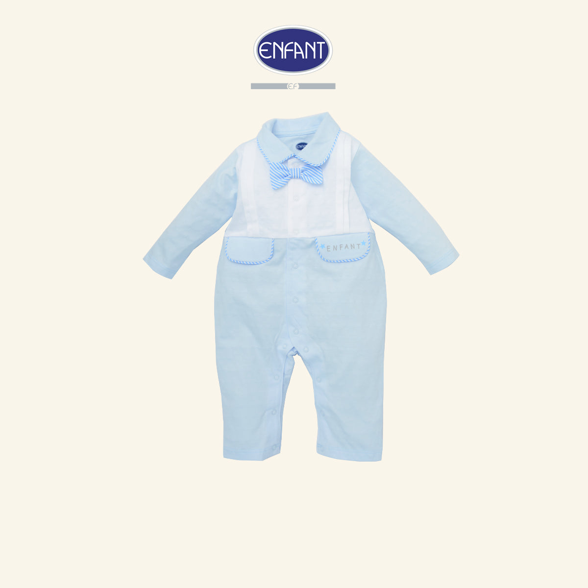 ENFANT Baby Boy Romper - ชุดหมีแขนยาวผ้า Jacquard EB8JJ4