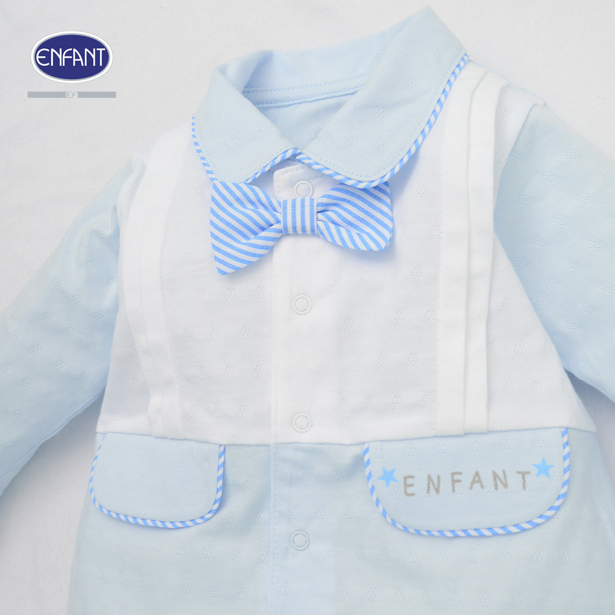 ENFANT Baby Boy Romper - ชุดหมีแขนยาวผ้า Jacquard EB8JJ4