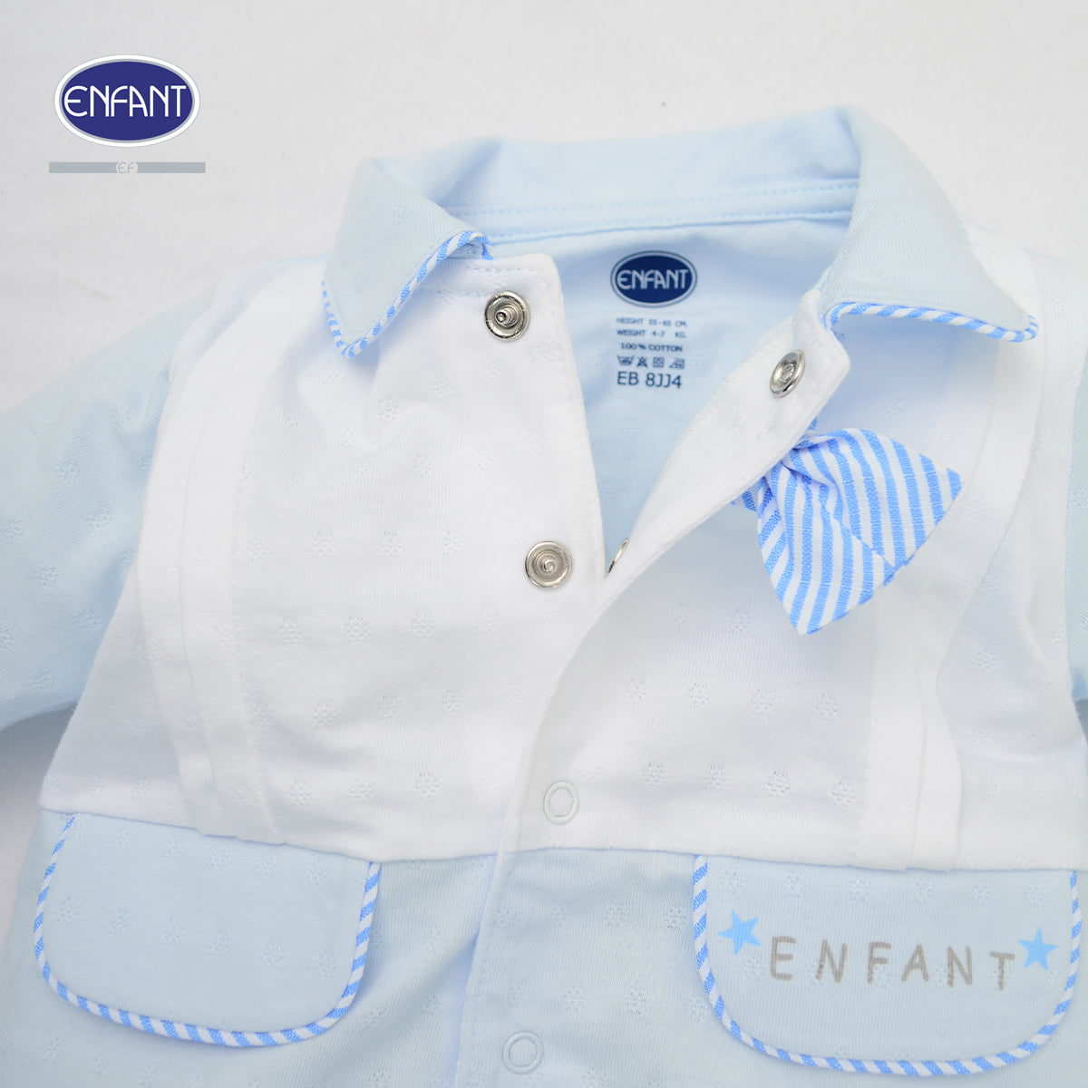 ENFANT Baby Boy Romper - ชุดหมีแขนยาวผ้า Jacquard EB8JJ4