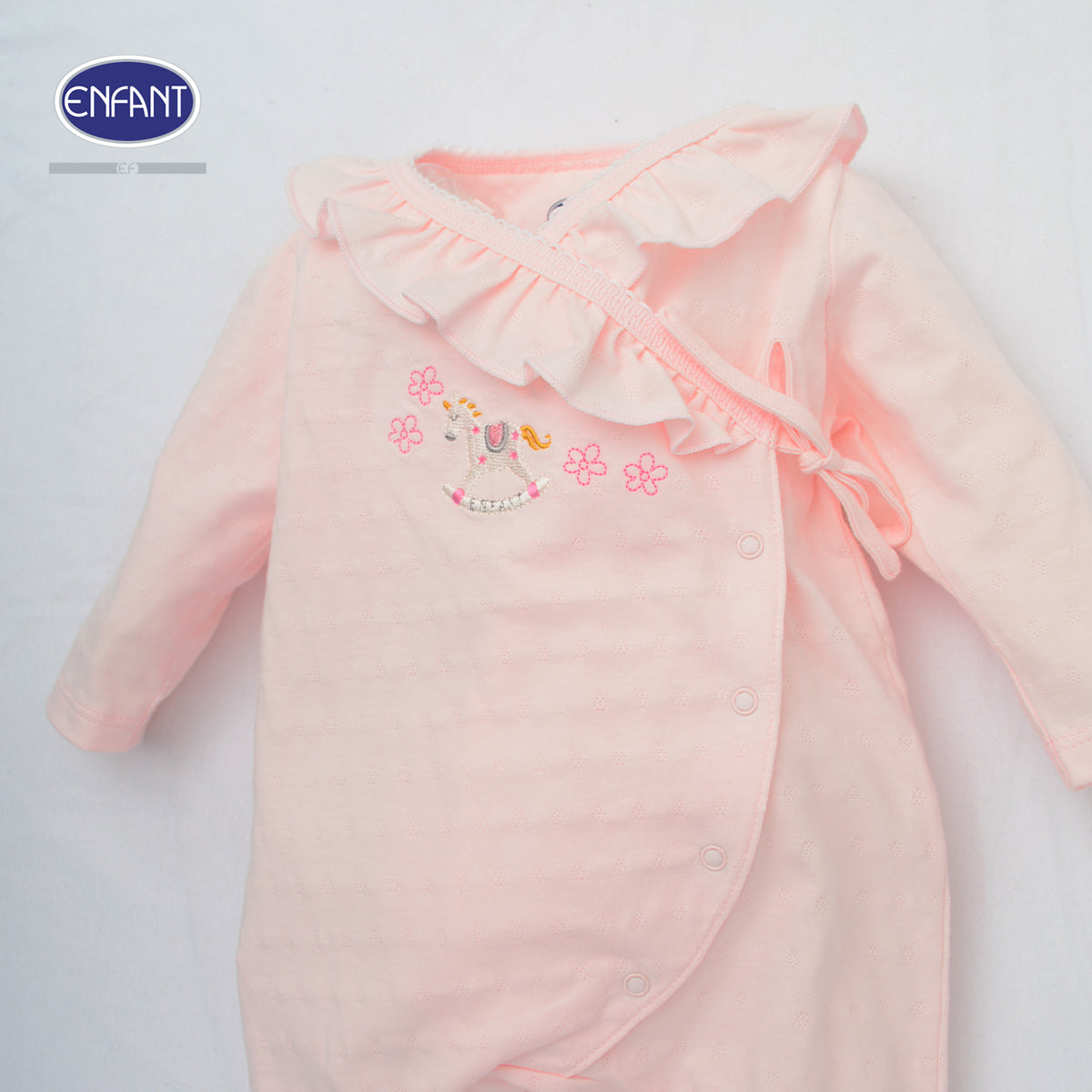 ENFANT ชุดหมีแขนยาวปิดเท้า ผ้า Cotton Jacquard EB8JJ6