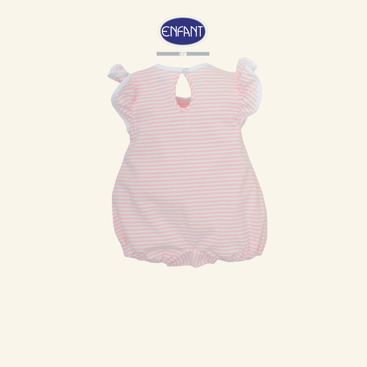ENFANT ชุดบอดี้สูทเด็กหญิงลายทหารเรือ แรกเกิด-1ขวบ ชมพู รุ่นEB8JP2
