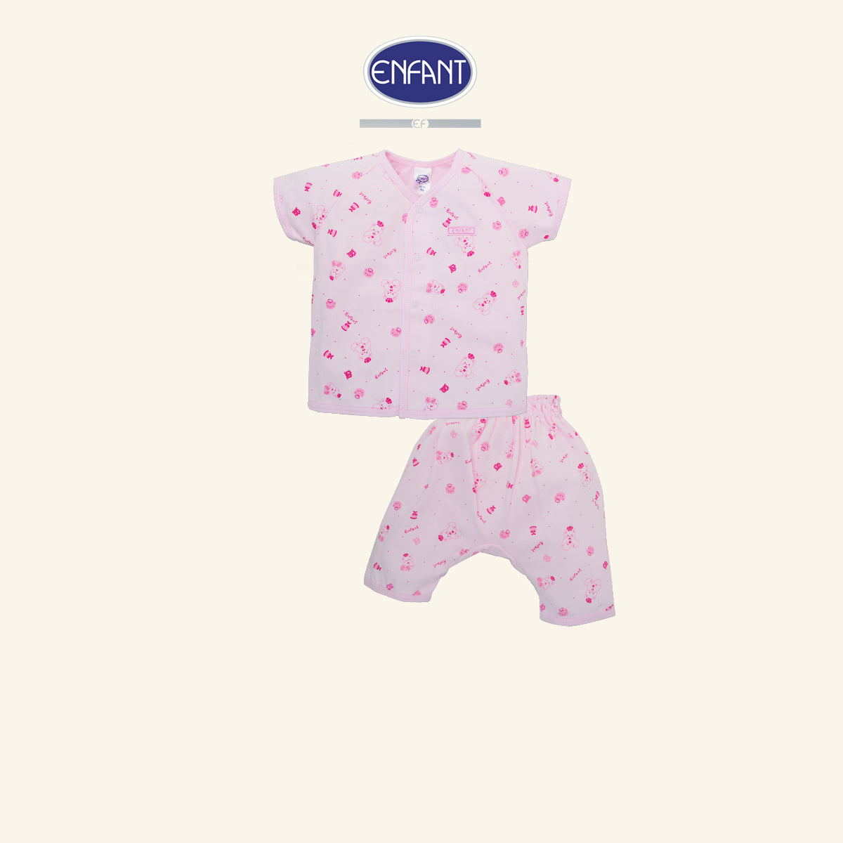 ENFANT ชุดเสื้อผ้าเด็ก สำหรับ 3 เดือน - 2 ขวบ 2สี ลายน้องหมี รุ่นED1DH4