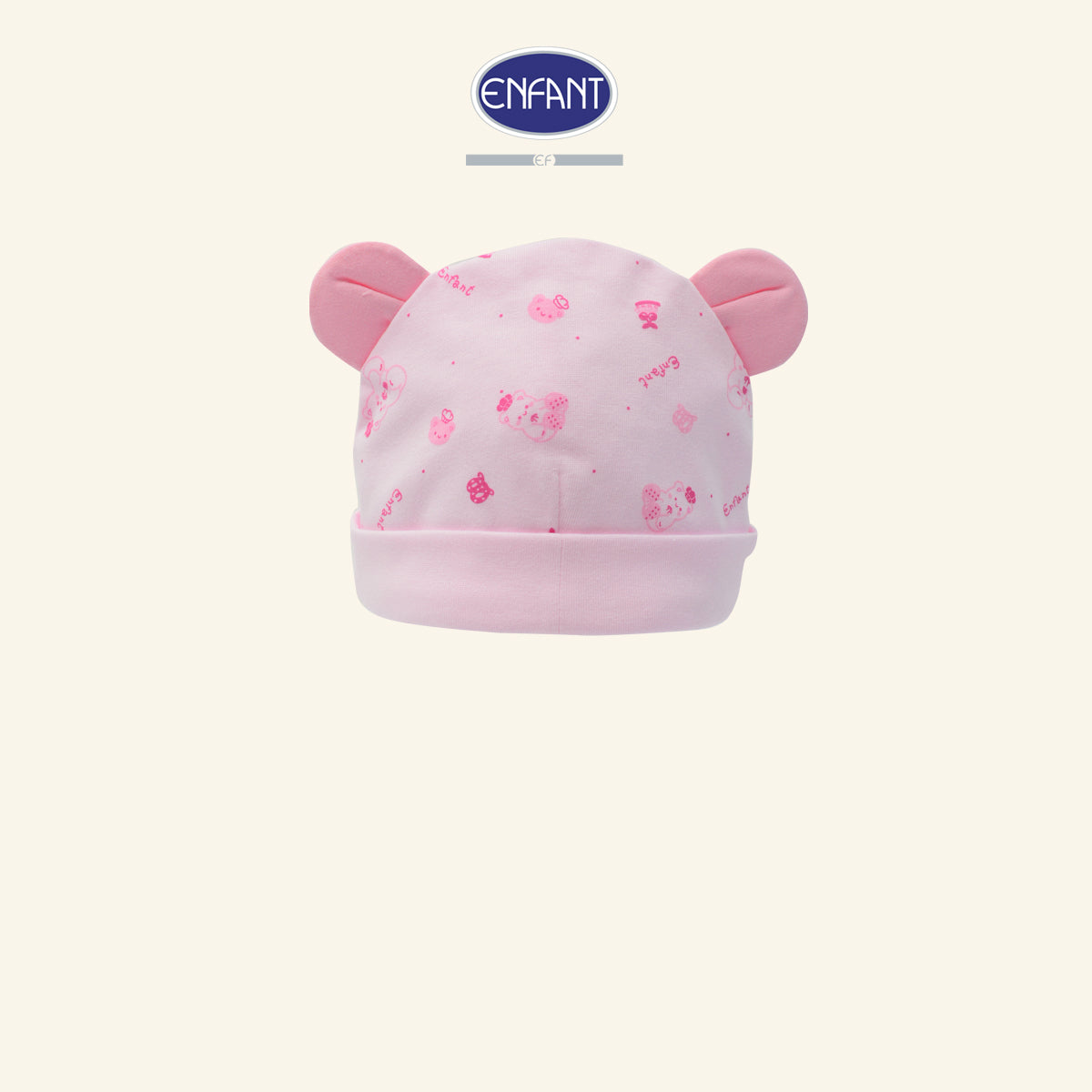 ENFANT หมวกเด็กเล็ก ไซซ์XS-S สำหรับแรกเกิด-3เดือน ลายน้องหมี รุ่นED7DH6