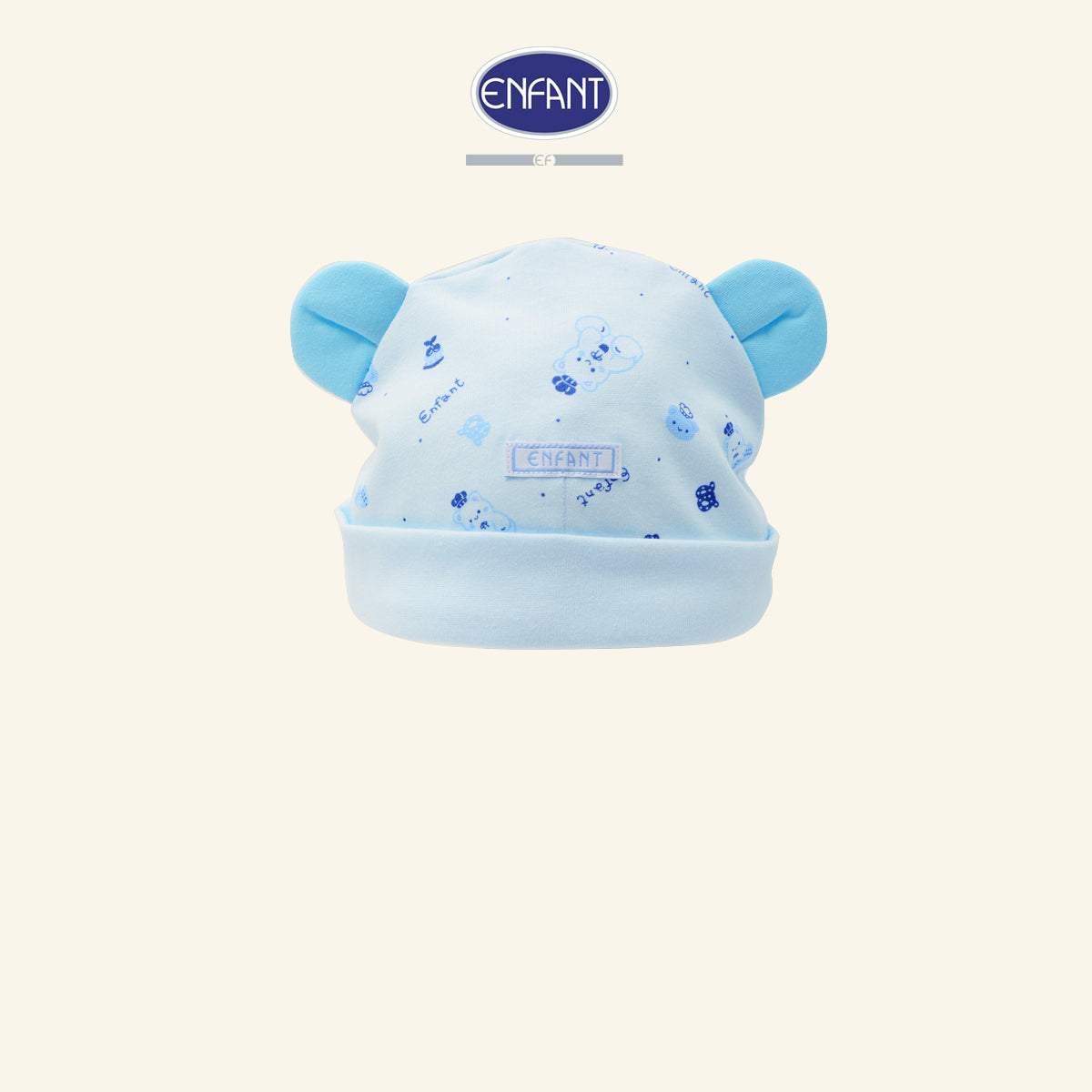 ENFANT หมวกเด็กเล็ก ไซซ์XS-S สำหรับแรกเกิด-3เดือน ลายน้องหมี รุ่นED7DH6