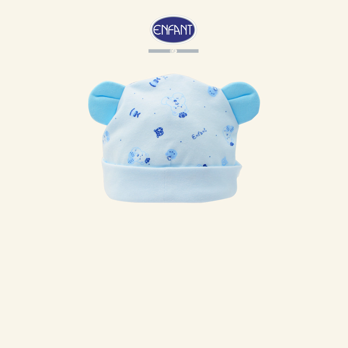 ENFANT หมวกเด็กเล็ก ไซซ์XS-S สำหรับแรกเกิด-3เดือน ลายน้องหมี รุ่นED7DH6