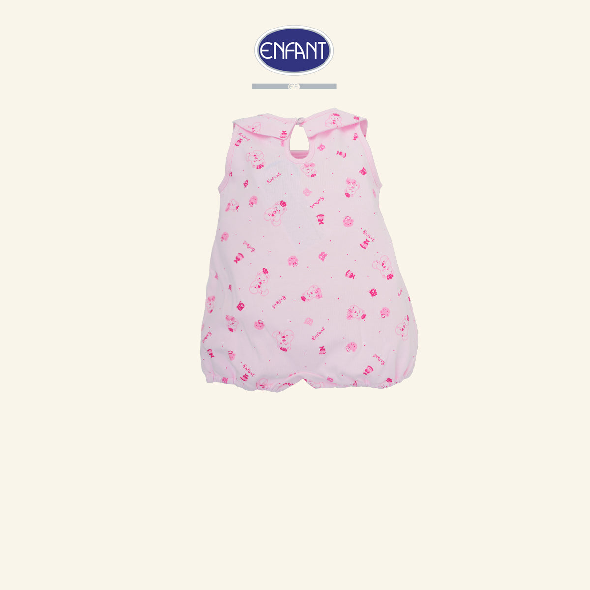 ENFANT ชุดบอดี้สูทเด็กอ่อน สำหรับแรกเกิด-1ขวบ สีชมพู ลายน้องหมี รุ่นED8DH8