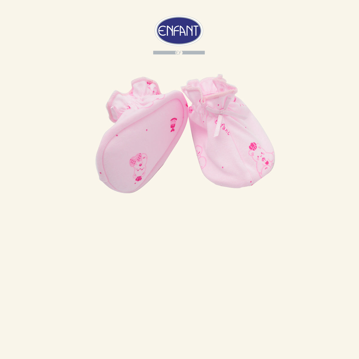 ENFANT ถุงมือ-ถุงเท้า ฟรีไซซ์ ลายน้องหมี 2สี (ขายแยกชิ้น)รุ่นED9DH0-ED9DH1