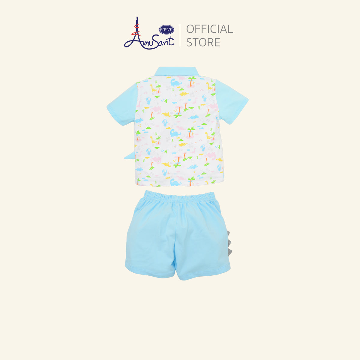 AMUSANT ชุดเสื้อคอปก ไดโนเสาร์ 6เดือน-8ขวบ รุ่นEH1K90