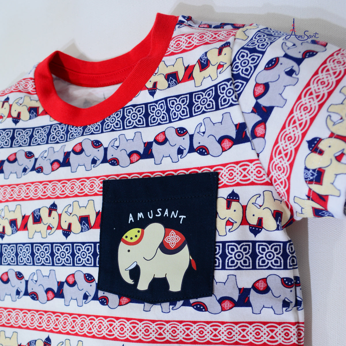 Amusantเสื้อคอกลม สำหรับเด็ก6เดือน-8ปี EH2I73