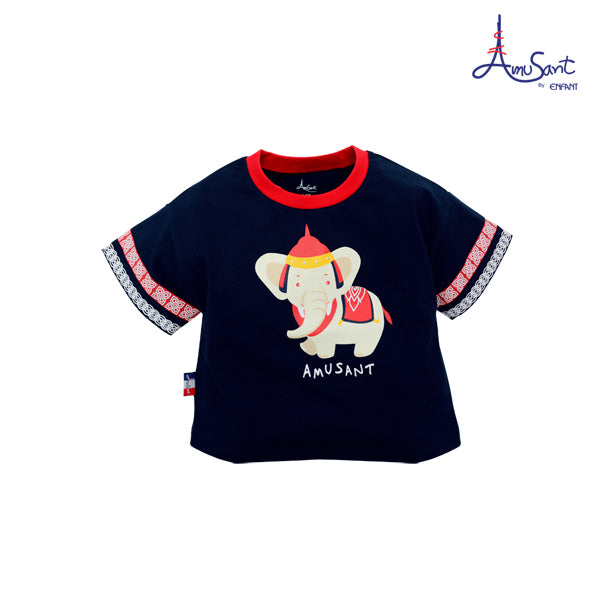 Amusantเสื้อยืดลายช้างน้อย 2สี EH2I70