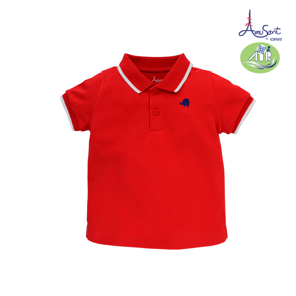 Amusant เสื้อโปโลเย็นแต่งปก+แขน EH2J50
