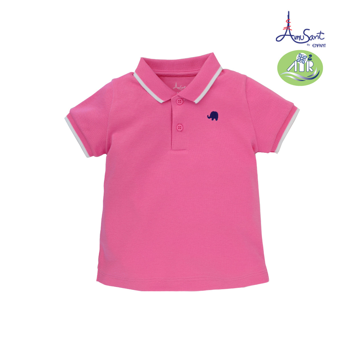Amusant เสื้อโปโลเย็นแต่งปก+แขน EH2J50