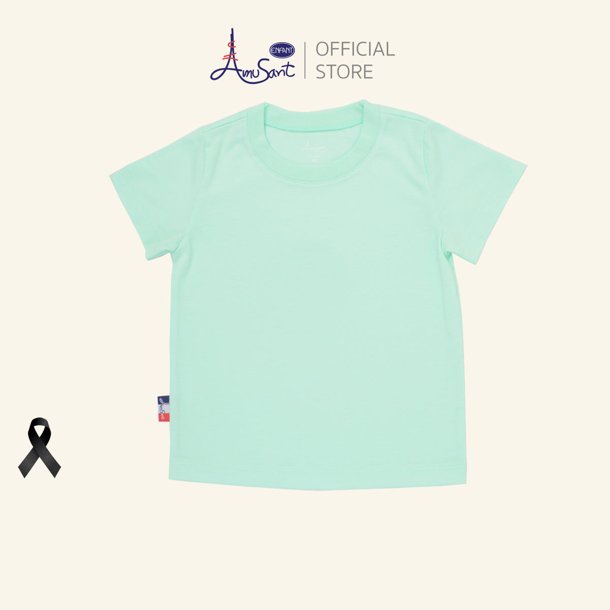 AMUSANT เสื้อยืด 4สี พาสเทล เด็ก6เดือน-8ขวบ EH2K21