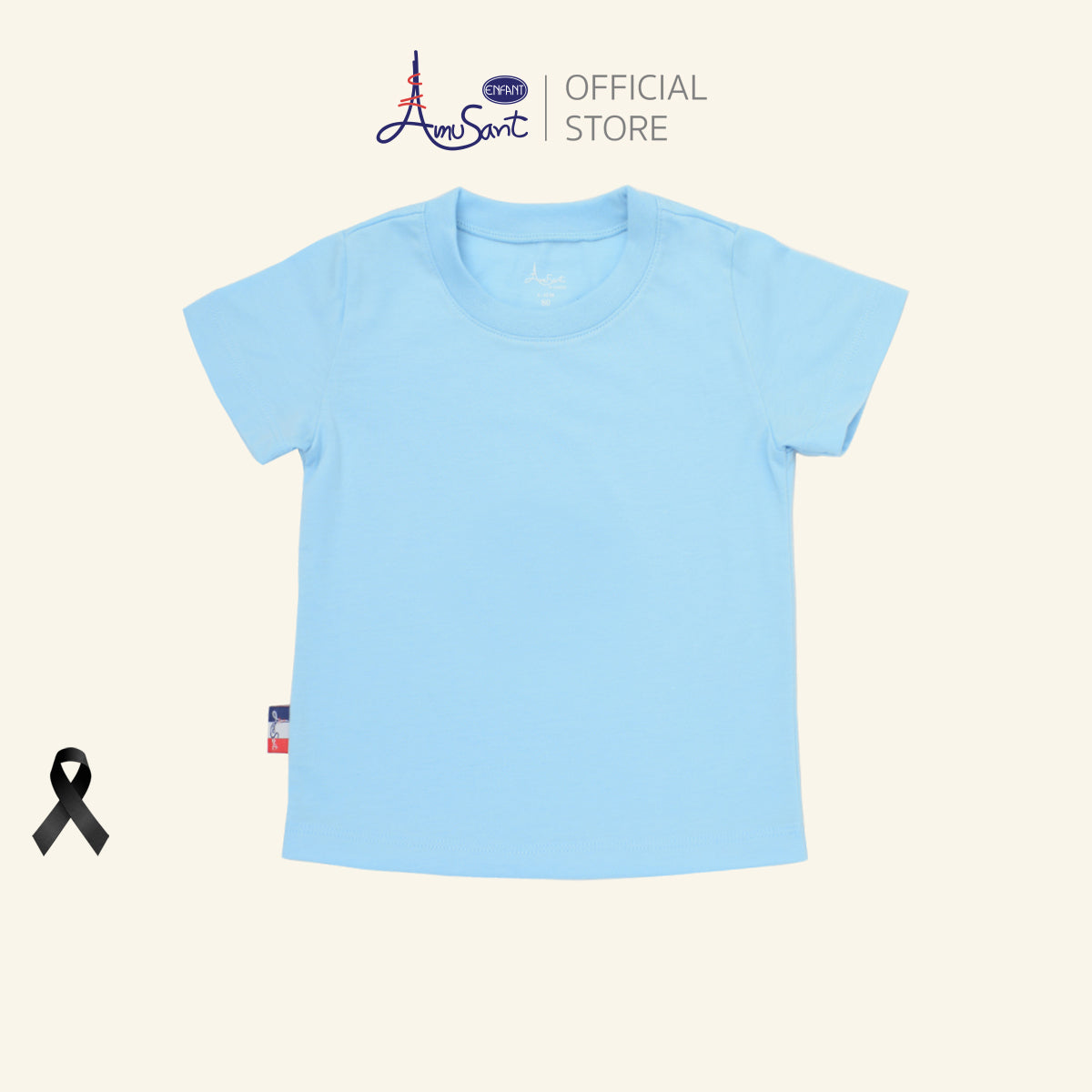 AMUSANT เสื้อยืด 4สี พาสเทล เด็ก6เดือน-8ขวบ EH2K21