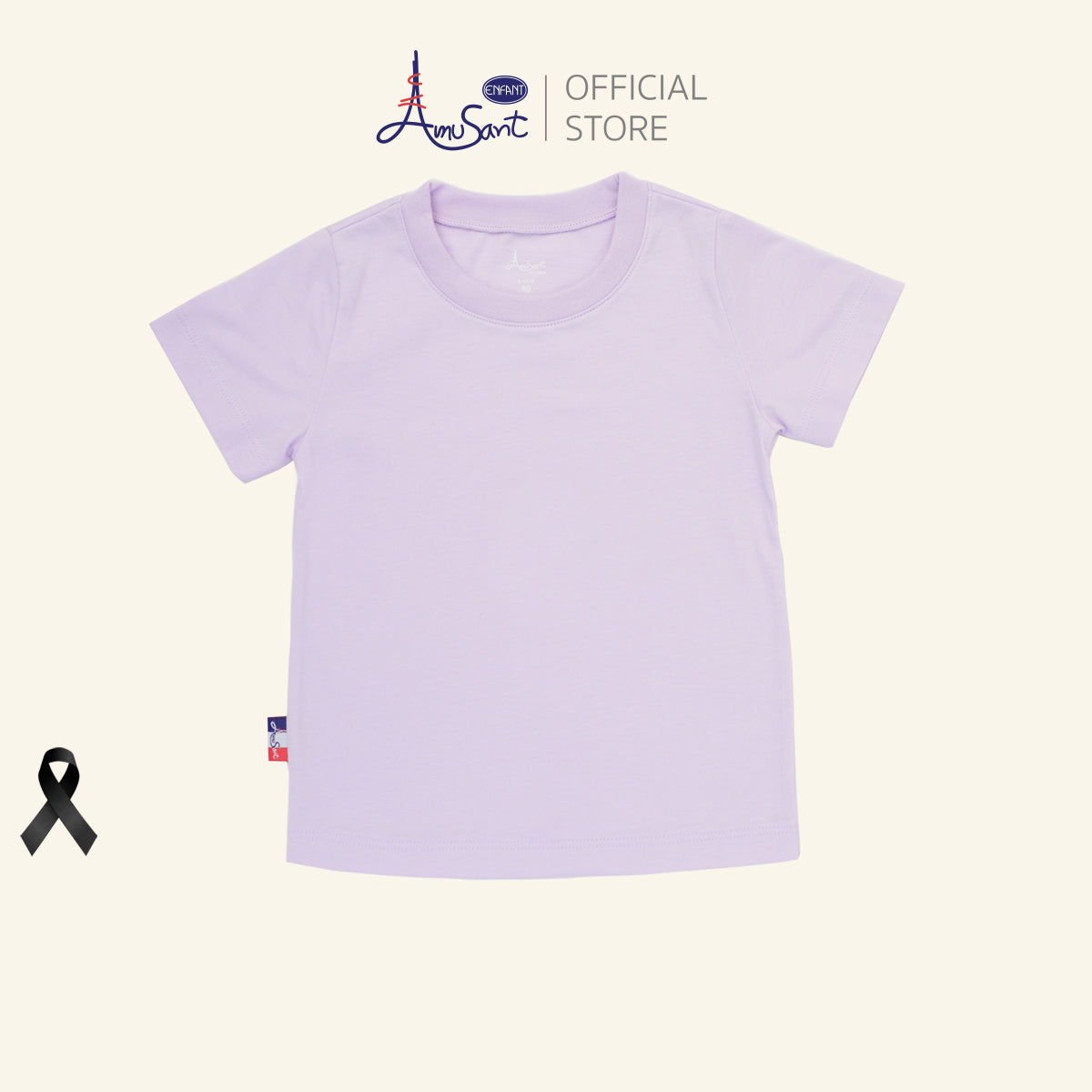 AMUSANT เสื้อยืด 4สี พาสเทล เด็ก6เดือน-8ขวบ EH2K21