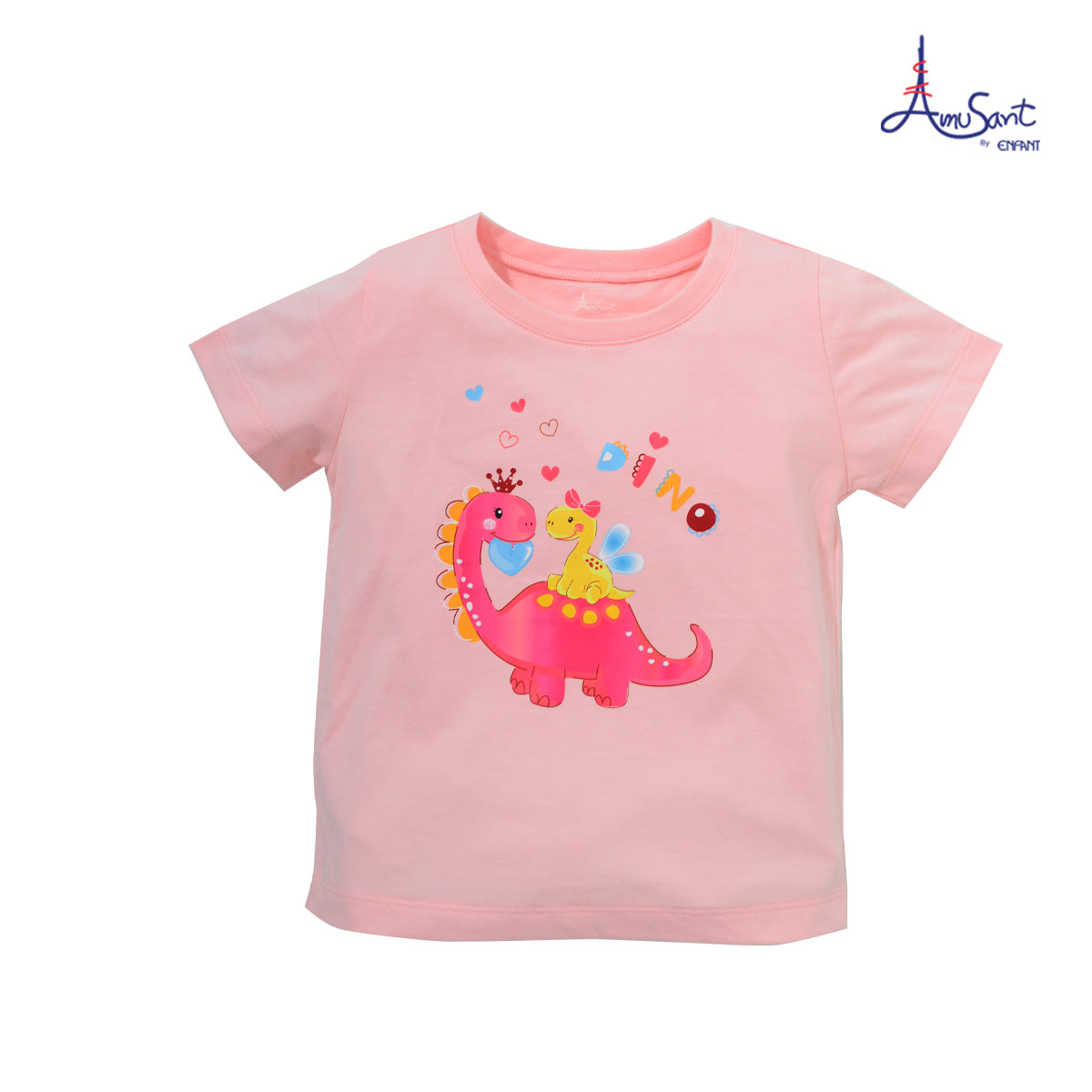Amusant เสื้อยืดแขนสั้นลายน้องหมูเด้ง EH2K53