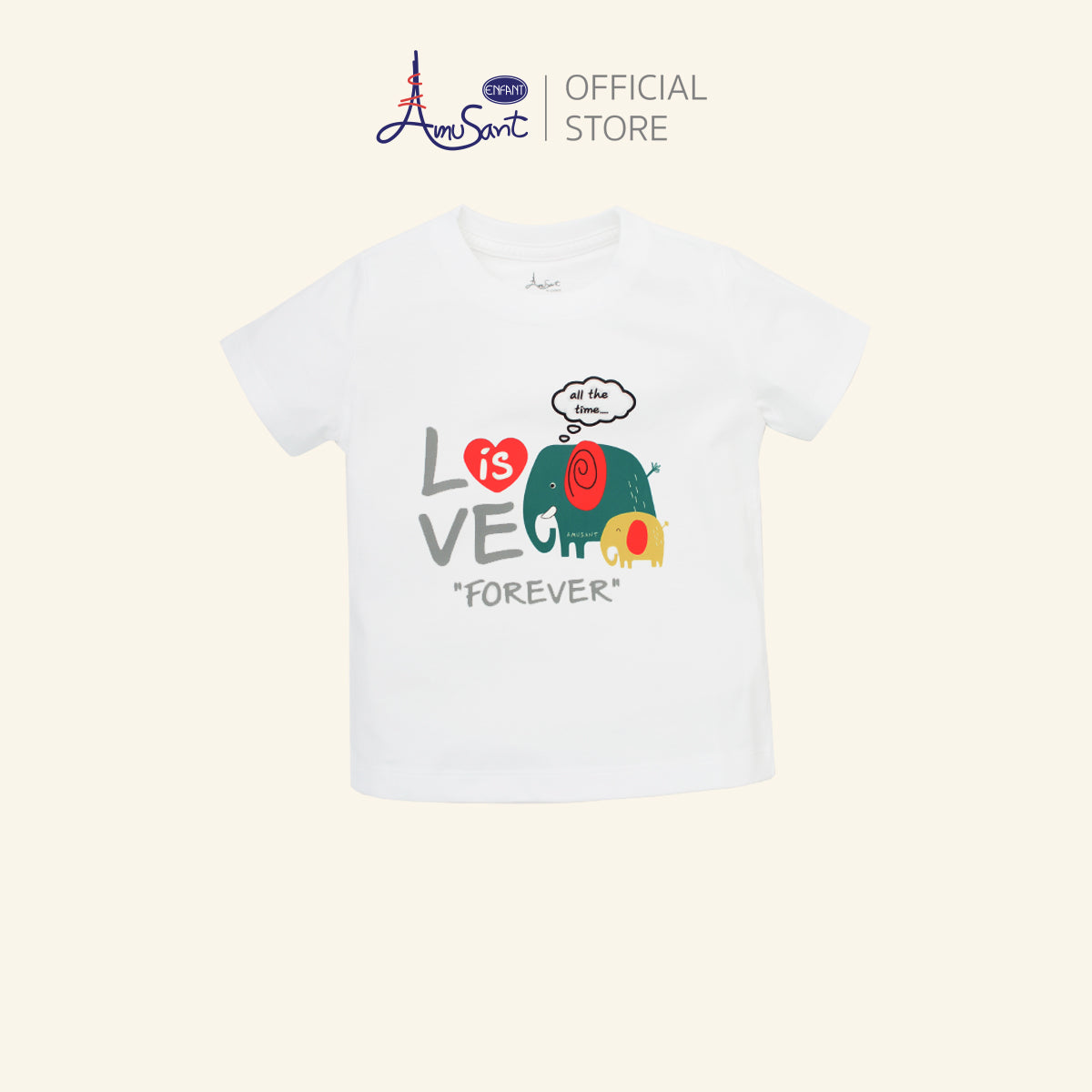 AMUSANT เสื้อเซ็ตคู่แฟมิลี่ ลายช้างเขียว พ่อ-ลูก รุ่นEK9J23-EH2N32
