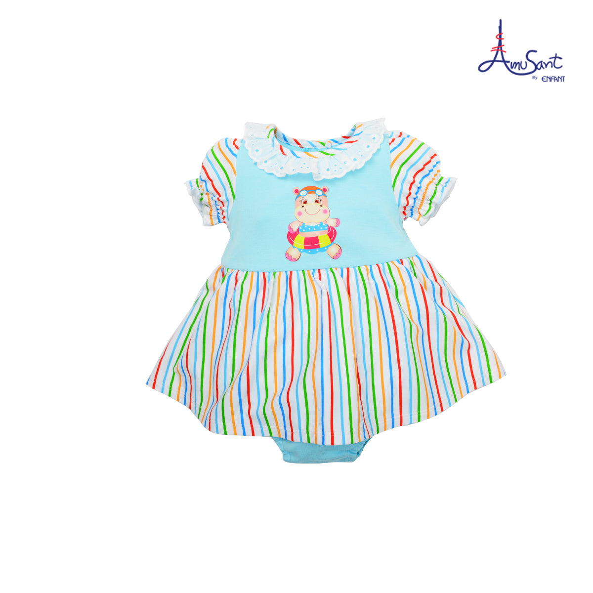Amusant Cotton Bamboo ชุดบอดี้สูทเด็กแรกเกิด-1ขวบ ลายรุ้ง EH8G70
