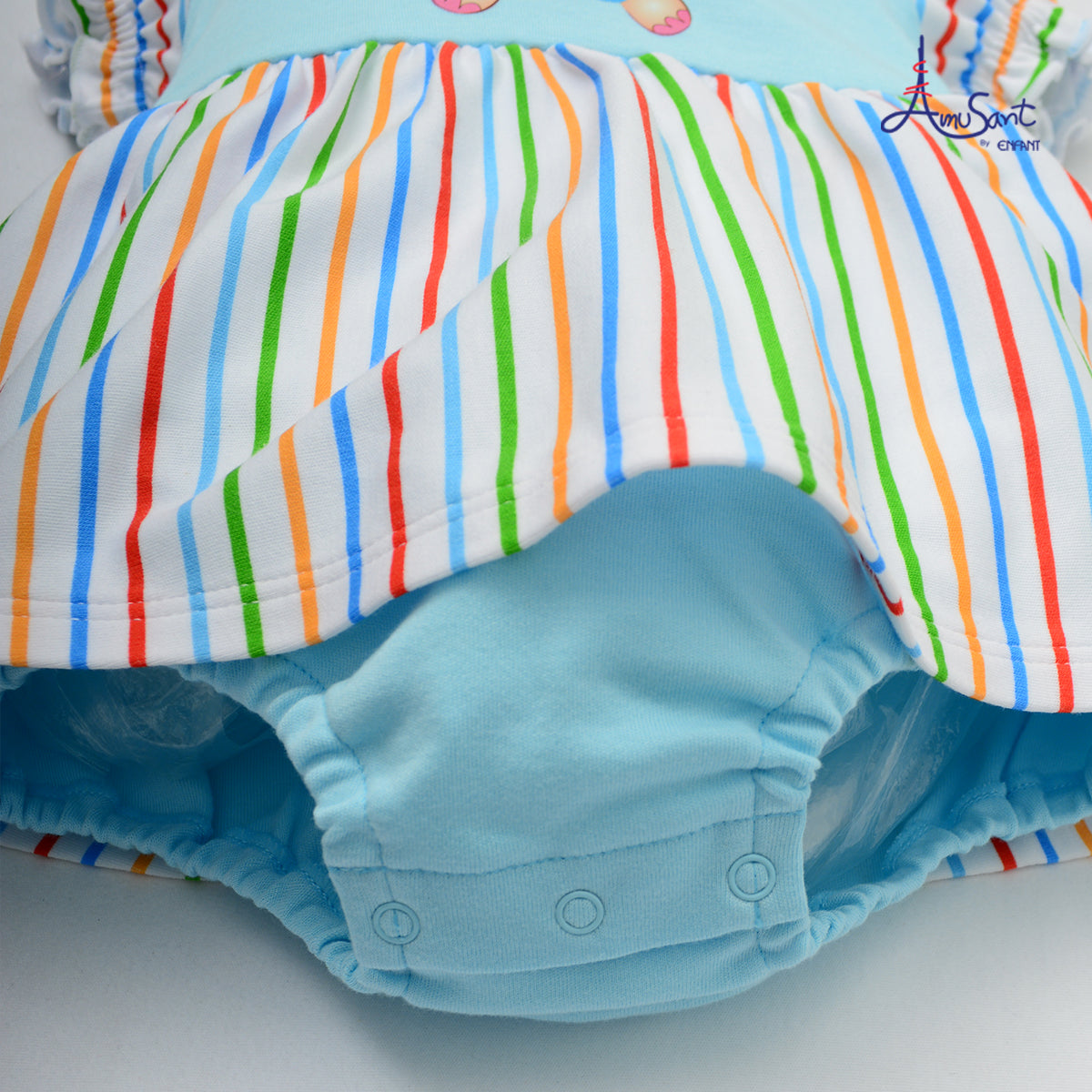 Amusant Cotton Bamboo ชุดบอดี้สูทเด็กแรกเกิด-1ขวบ ลายรุ้ง EH8G70