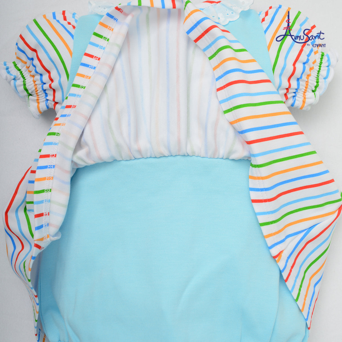 Amusant Cotton Bamboo ชุดบอดี้สูทเด็กแรกเกิด-1ขวบ ลายรุ้ง EH8G70