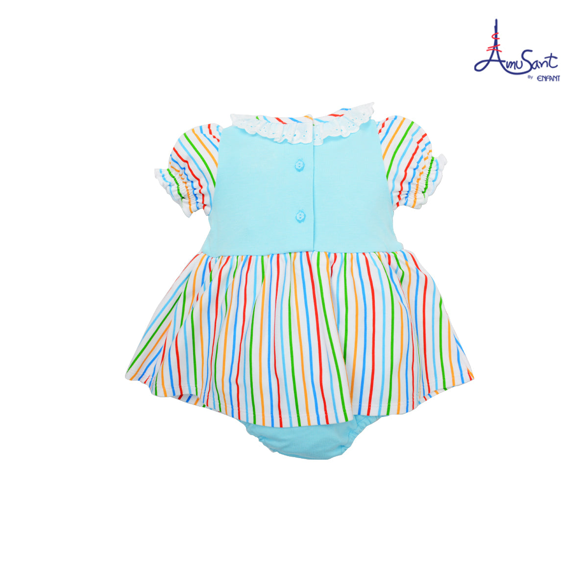 Amusant Cotton Bamboo ชุดบอดี้สูทเด็กแรกเกิด-1ขวบ ลายรุ้ง EH8G70