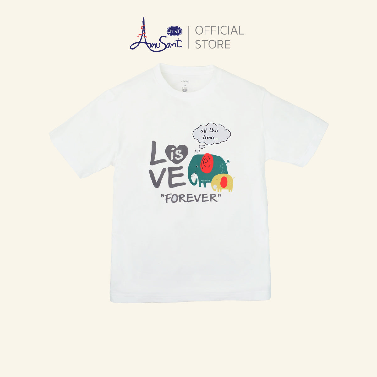 AMUSANT เสื้อเซ็ตคู่แฟมิลี่ ลายช้างเขียว พ่อ-ลูก รุ่นEK9J23-EH2N32