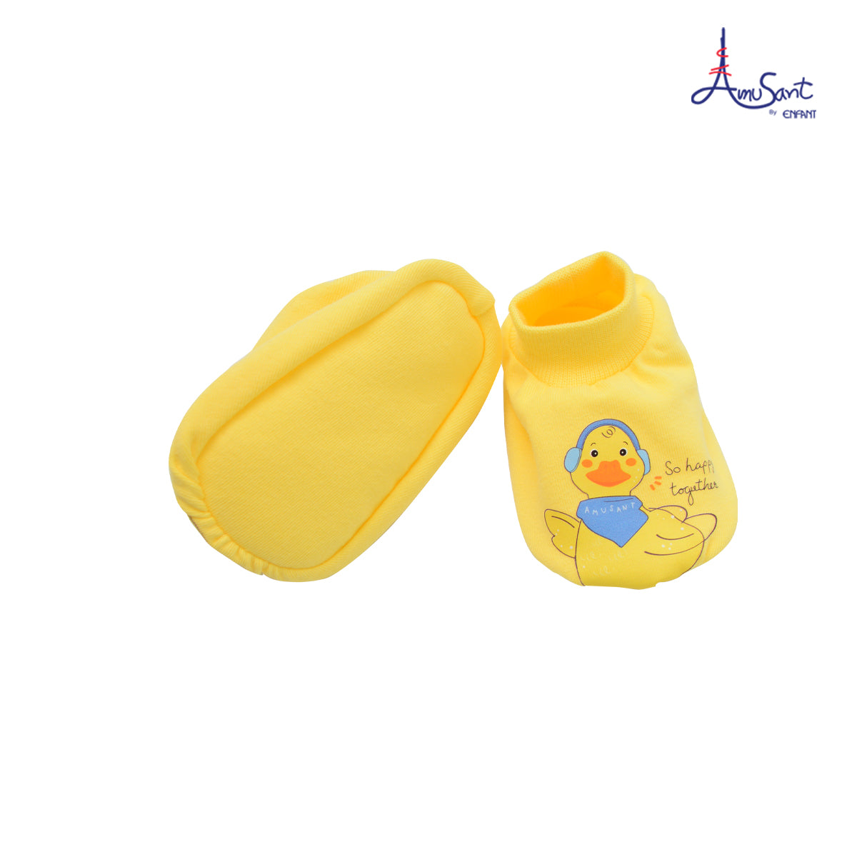 Amusant ถุงมือ&ถุงเท้า สำหรับแรกเกิด-3 เดือน (สินค้าขายแยกชิ้น) ลายตัวต่อ&เป็ดน้อยน่ารัก