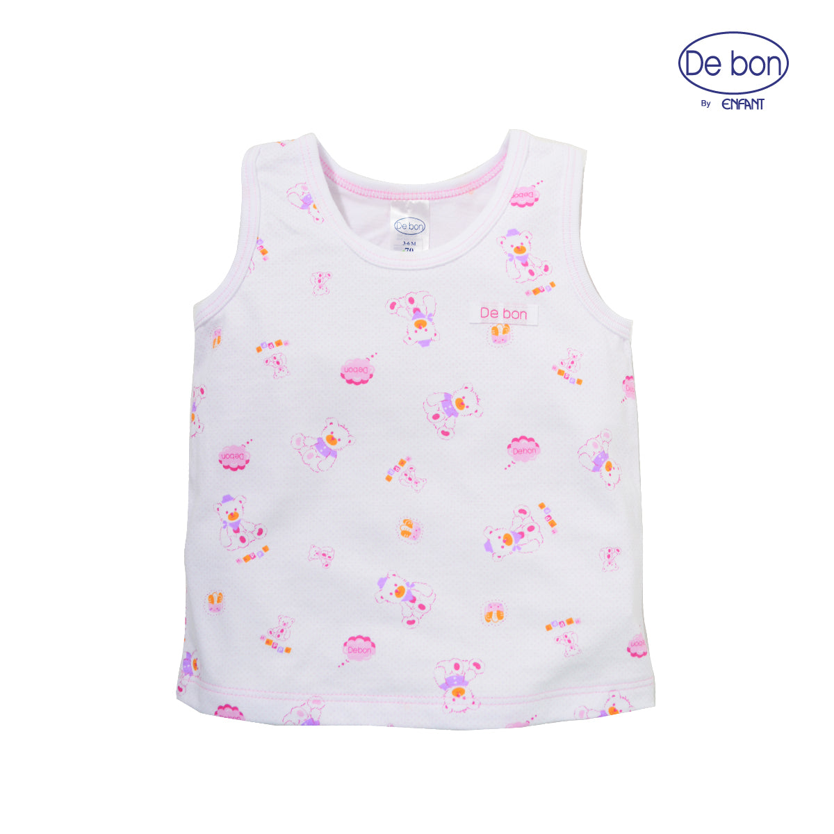 de bon เสื้อกล้าม+กางเกงขาสั้นเด็กอ่อน 4ลาย สำหรับ 3 เดือน - 2 ขวบ