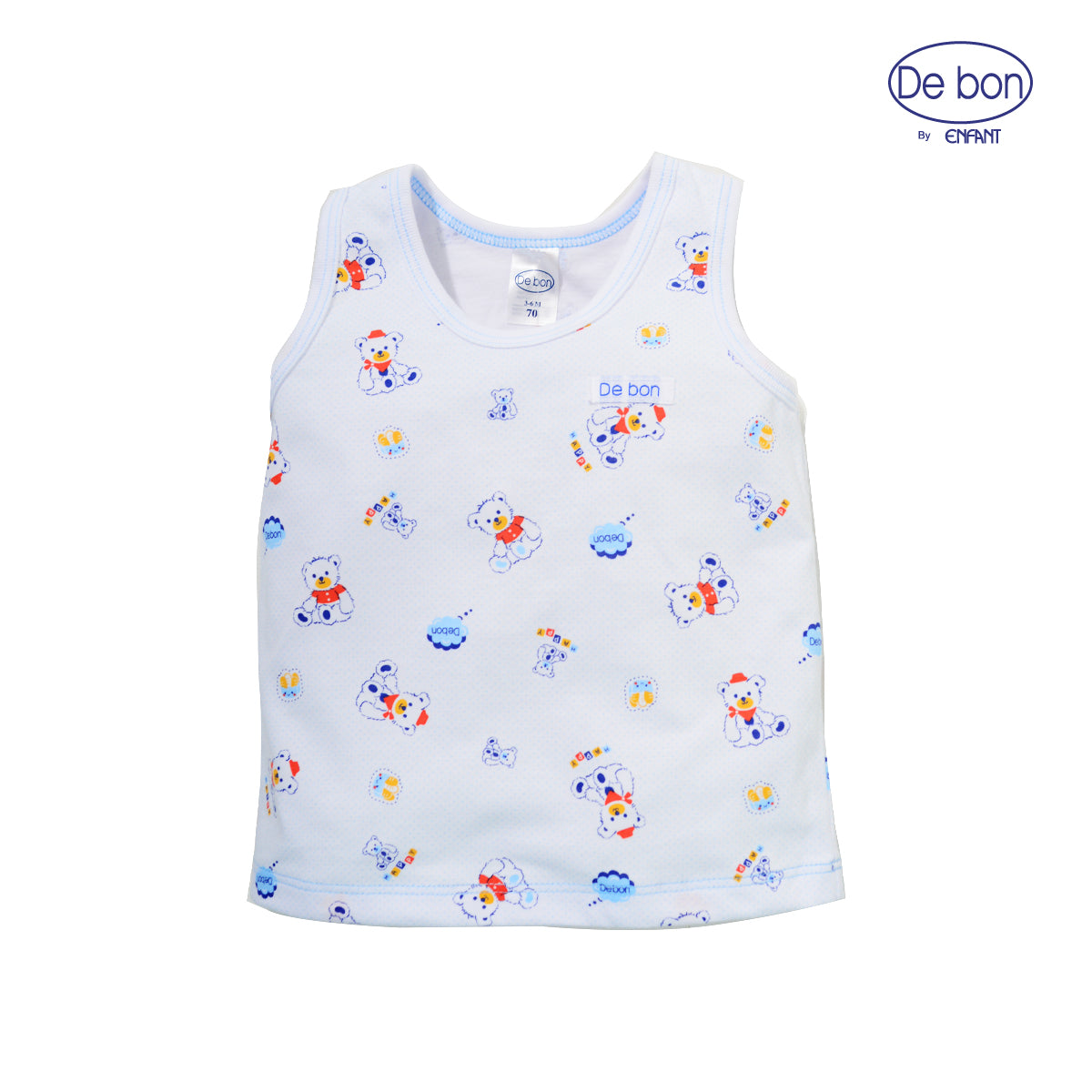 de bon เสื้อกล้าม+กางเกงขาสั้นเด็กอ่อน 4ลาย สำหรับ 3 เดือน - 2 ขวบ