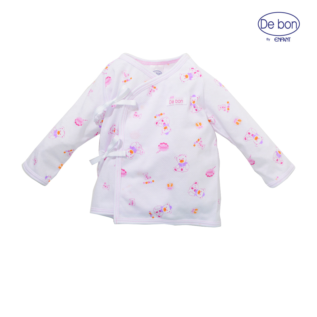 de bon เสื้อผูกแขนยาวเด็กอ่อนสำหรับแรกเกิด-6เดือน EI2AP7