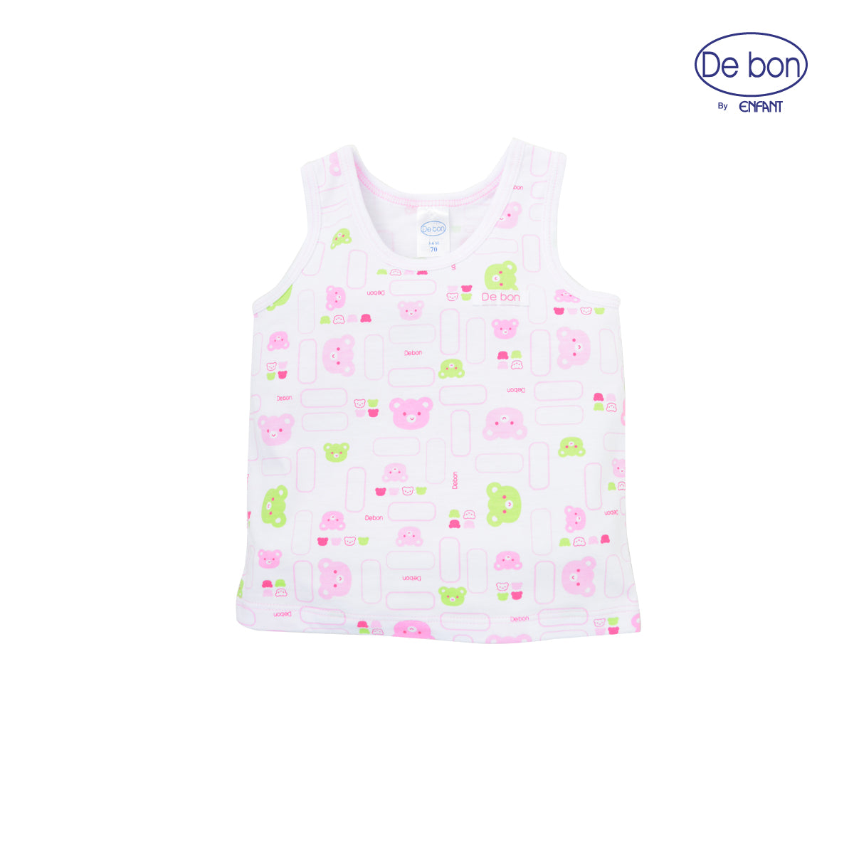 de bon เสื้อกล้าม+กางเกงขาสั้นเด็กอ่อน 4ลาย สำหรับ 3 เดือน - 2 ขวบ