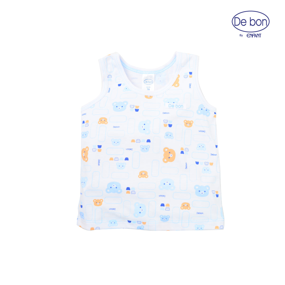 de bon เสื้อกล้าม+กางเกงขาสั้นเด็กอ่อน 4ลาย สำหรับ 3 เดือน - 2 ขวบ
