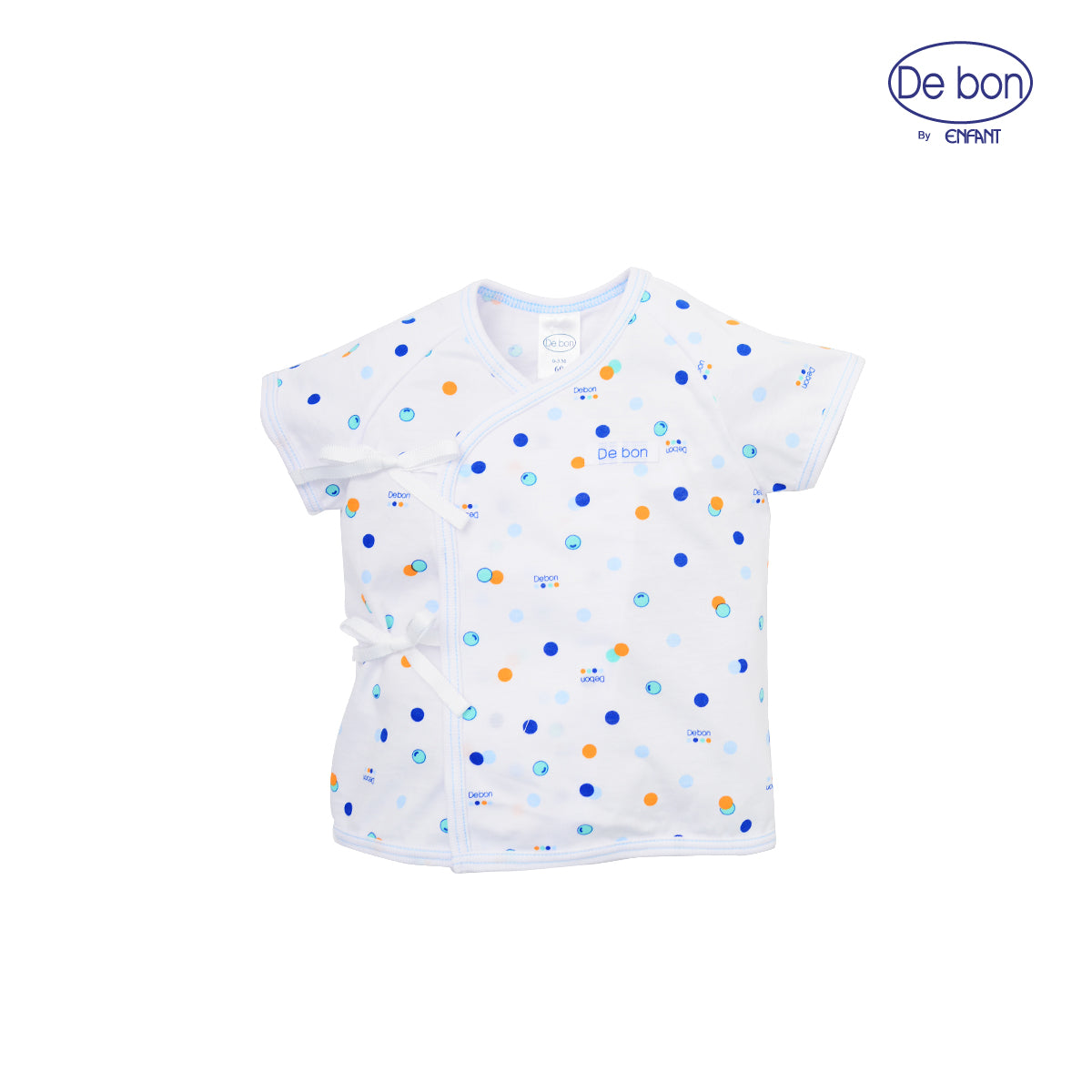 De bon ชุดเสื้อกระดุม+เสื้อป้ายกับกางเกง สำหรับแรกเกิด-2ขวบ รวม4ลายน่ารักๆ