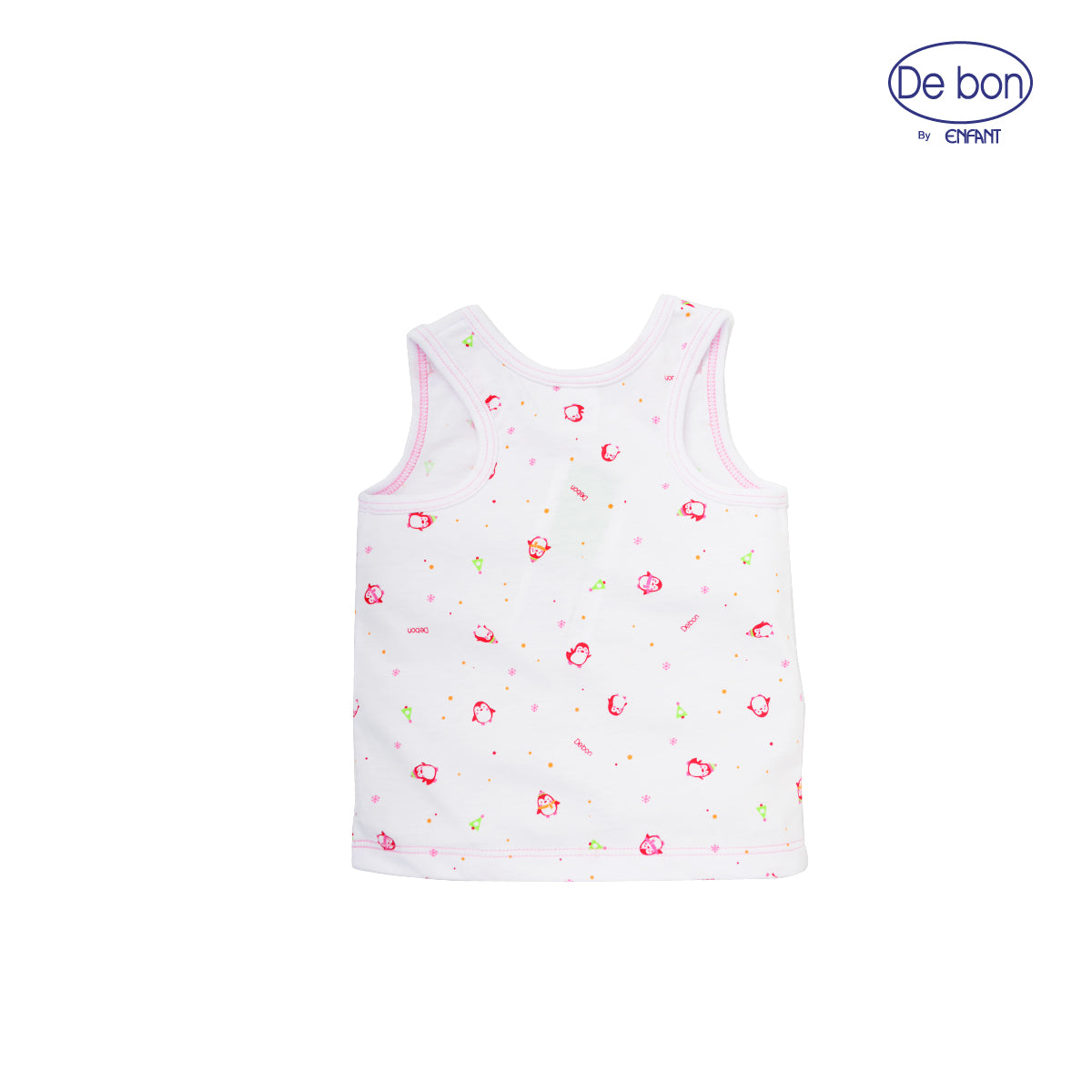 DE BONเสื้อผูกป้าย/กระดุมแขนสั้น/เสื้อกล้าม -กางเกงขาสั้นลายเพนกวิ้น สำหรับเด็กอ่อน 2สี (ขายแยกชิ้น)