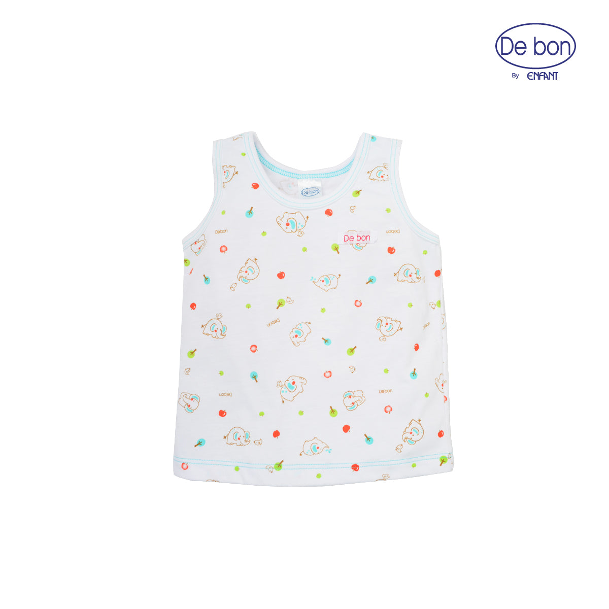 de bon เสื้อกล้าม+กางเกงขาสั้นเด็กอ่อน 4ลาย สำหรับ 3 เดือน - 2 ขวบ