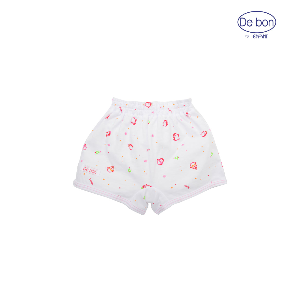 DE BONเสื้อผูกป้าย/กระดุมแขนสั้น/เสื้อกล้าม -กางเกงขาสั้นลายเพนกวิ้น สำหรับเด็กอ่อน 2สี (ขายแยกชิ้น)